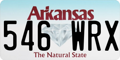 AR license plate 546WRX