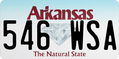 AR license plate 546WSA