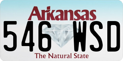 AR license plate 546WSD
