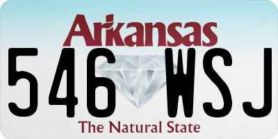 AR license plate 546WSJ