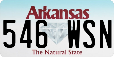 AR license plate 546WSN