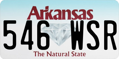 AR license plate 546WSR