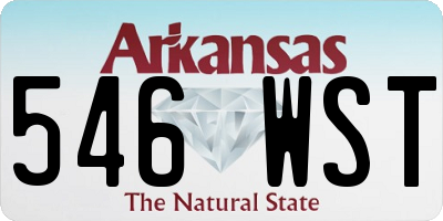 AR license plate 546WST