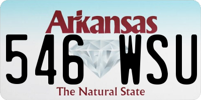 AR license plate 546WSU