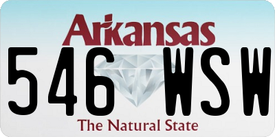 AR license plate 546WSW