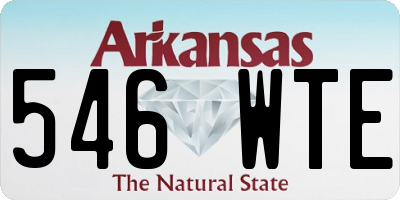 AR license plate 546WTE