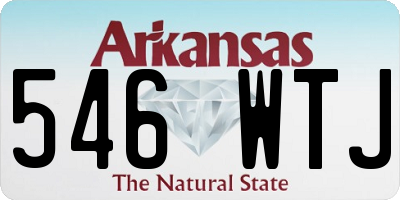 AR license plate 546WTJ