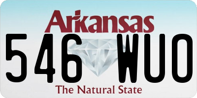AR license plate 546WUO