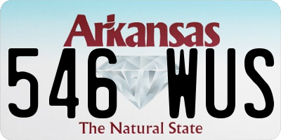 AR license plate 546WUS