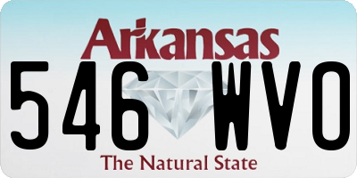 AR license plate 546WVO