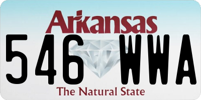 AR license plate 546WWA