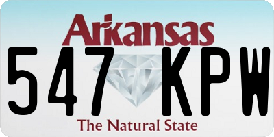 AR license plate 547KPW