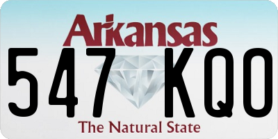 AR license plate 547KQO