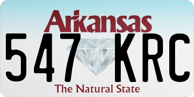 AR license plate 547KRC