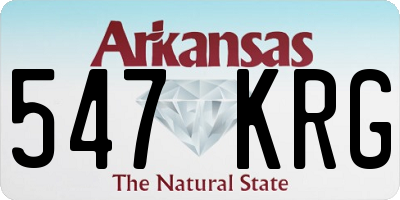 AR license plate 547KRG