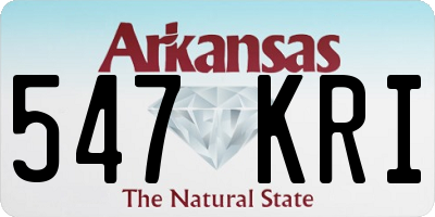 AR license plate 547KRI