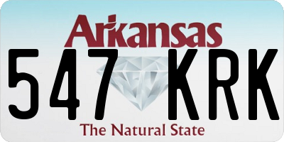 AR license plate 547KRK