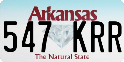 AR license plate 547KRR