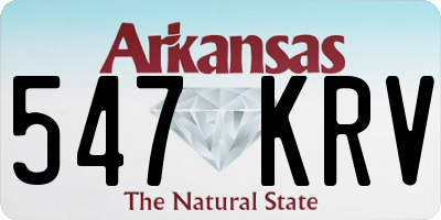 AR license plate 547KRV
