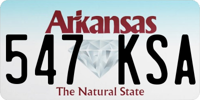 AR license plate 547KSA