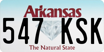AR license plate 547KSK