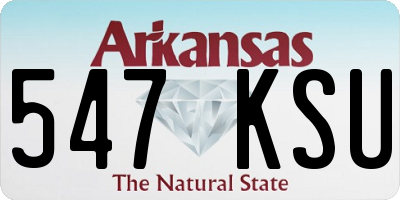 AR license plate 547KSU