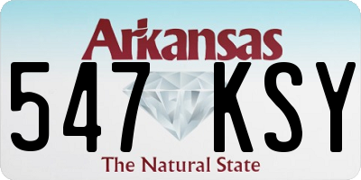 AR license plate 547KSY