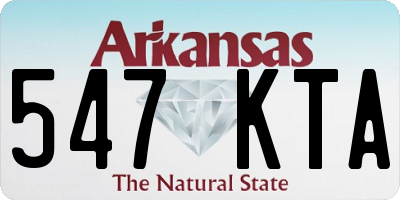 AR license plate 547KTA