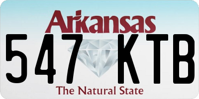 AR license plate 547KTB