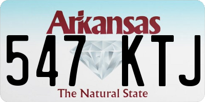AR license plate 547KTJ