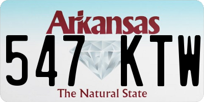 AR license plate 547KTW