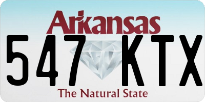 AR license plate 547KTX