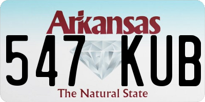 AR license plate 547KUB