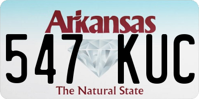 AR license plate 547KUC