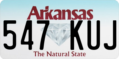AR license plate 547KUJ