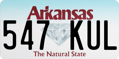 AR license plate 547KUL