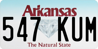 AR license plate 547KUM