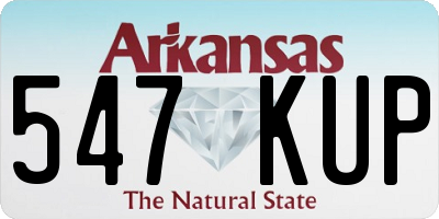 AR license plate 547KUP