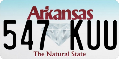 AR license plate 547KUU