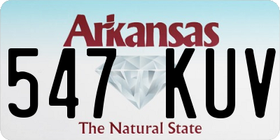 AR license plate 547KUV