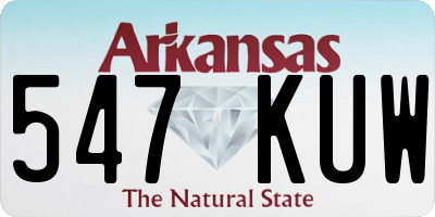 AR license plate 547KUW