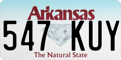AR license plate 547KUY