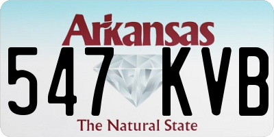 AR license plate 547KVB