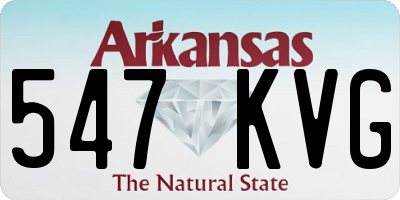 AR license plate 547KVG