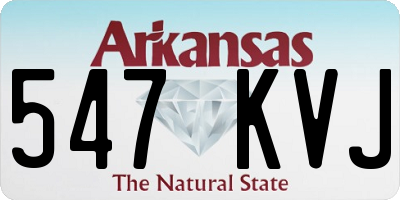 AR license plate 547KVJ