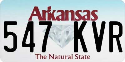 AR license plate 547KVR