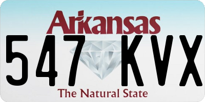 AR license plate 547KVX