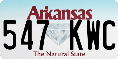 AR license plate 547KWC