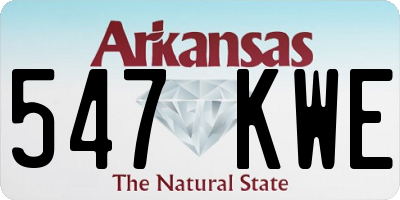 AR license plate 547KWE