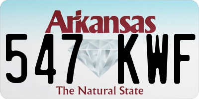 AR license plate 547KWF